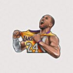 استیکر کوبی برایانت در حال خوشحالی پس از گل