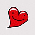 استیکر قلب طرح لبخند