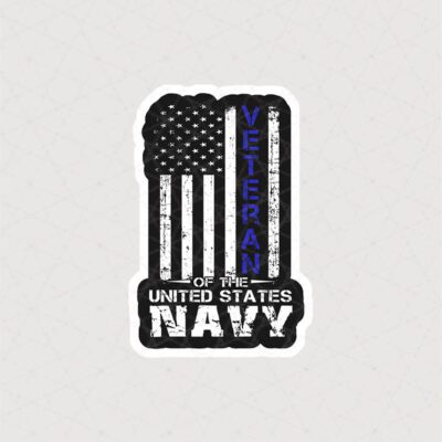 استیکر پرچم Navy طرح سیاه