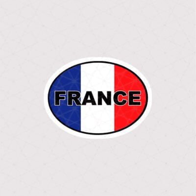 استیکر دایره پرچم فرانسه