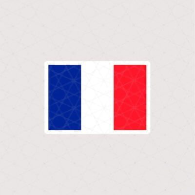 استیکر پرچم فرانسه طرح مستطیل
