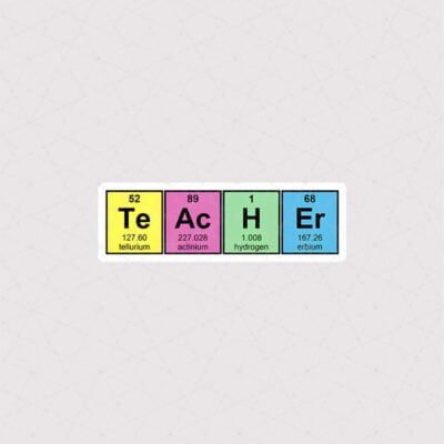 استیکر جدول تناوبی عناصر