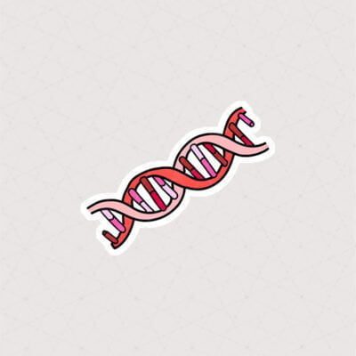 استیکر DNA به رنگ قرمز