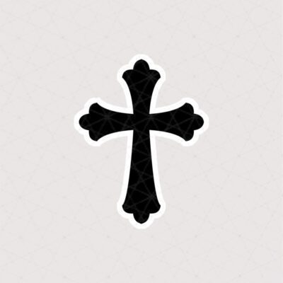 استیکر صلیب سیاه و سفید