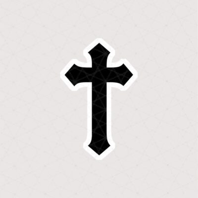استیکر صلیب به رنگ سیاه کد 8385