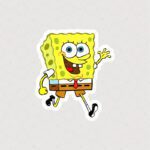 استیکر باب شلوار مکعبی شاد و خندون