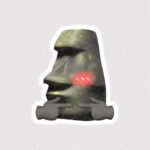 استیکر موآی با دو دست اشاره گر