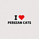 استیکر متن I LOVE PERSIAN CATS