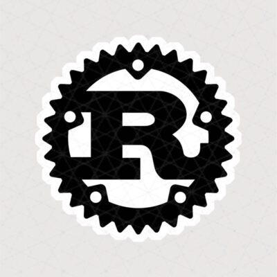 استیکر لوگو زبان برنامه نویسی Rust