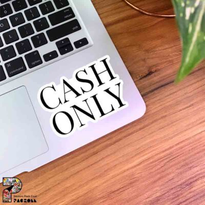 استیکر متن Cash Only