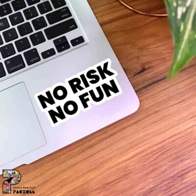 استیکر متن No Risk No Fun