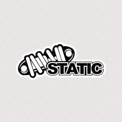 استیکر فنر STATIC طرح سیاه سفید