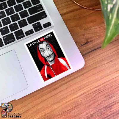 استیکر LA CASA DE PAPEL به شکل گرافیکی از سریال Money Heist