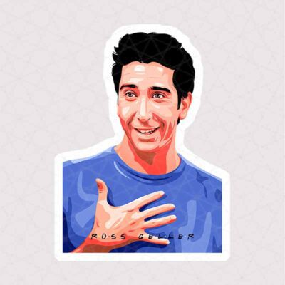 استیکر چهره Ross Geller