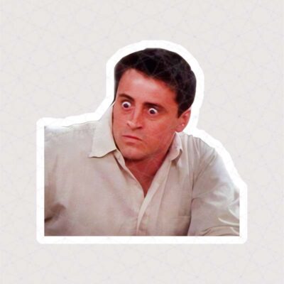 استیکر میم Joey Tribbiani با چهره متعجب