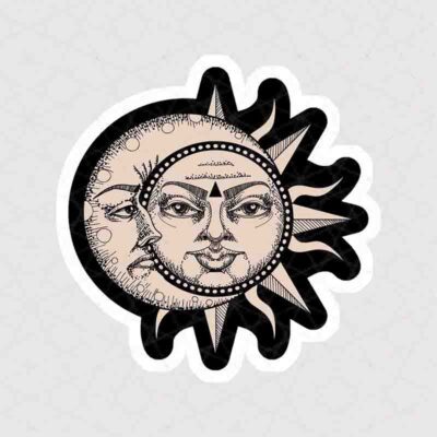 استیکر ماه و خورشید کلاسیک