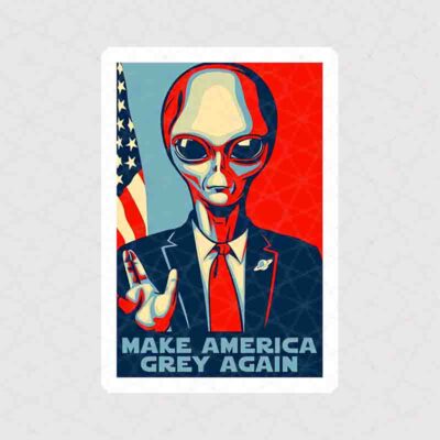 استیکر Make America Grey Again طرح Alien