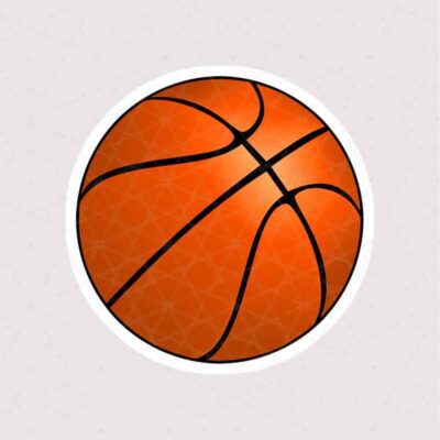 استیکر توپ بسکتبال به شکل گرافیکی