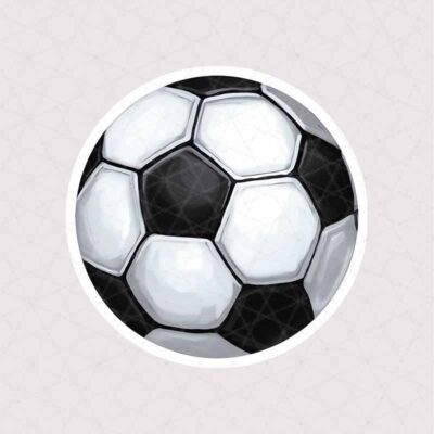 استیکر توپ فوتبال به شکل گرافیکی