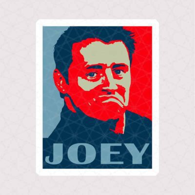 استیکر Joey با ترکیب رنگی قرمز و ابی