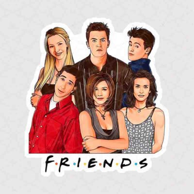 استیکر Friends به شکل نقاشی گرافیکی