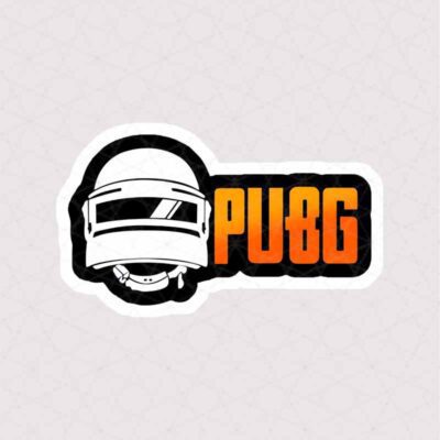 استیکر لوگو PUBG همراه با کلاه ایمنی