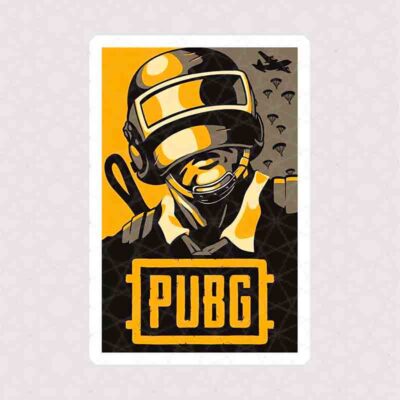 استیکر PUBG به شکل مستطیل