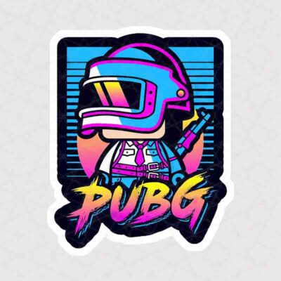 استیکر PUBG طرح Retro