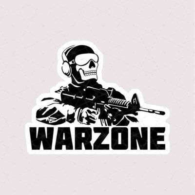 استیکر سرباز همراه با متن Warzone از بازی call of duty