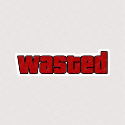 استیکر متن Wasted از بازی Gta