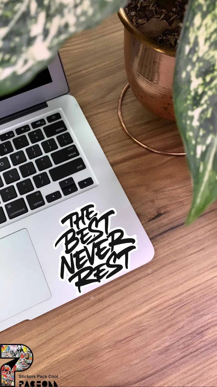 استیکر تکست The Best Never Rest