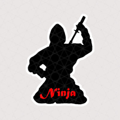 استیکر Ninja با رنگ سیاه
