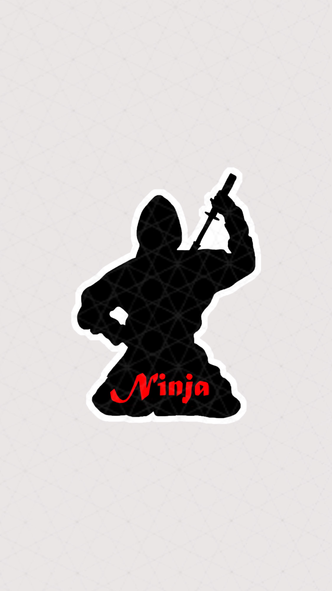 استیکر Ninja با رنگ سیاه