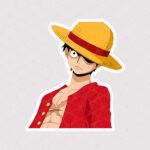 استیکر لوفی در حالت جدی