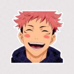 استیکر یوجی ایتادوری در حال خندیدن