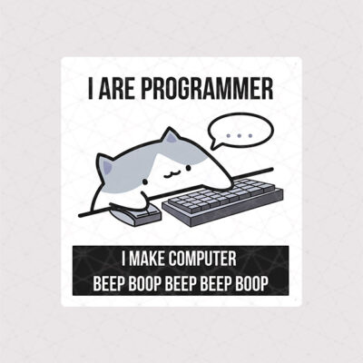 استیکر گربه برنامه نویس