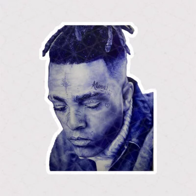 استیکر XXXTentacion با چهره غمگین