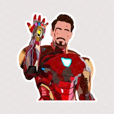 استیکر Iron Man طرح دیجیتال آرت