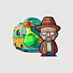 استیکر اتوبوس والتر وایت طرح کارتونی