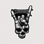 استیکر متالیکا طرح اسکلت