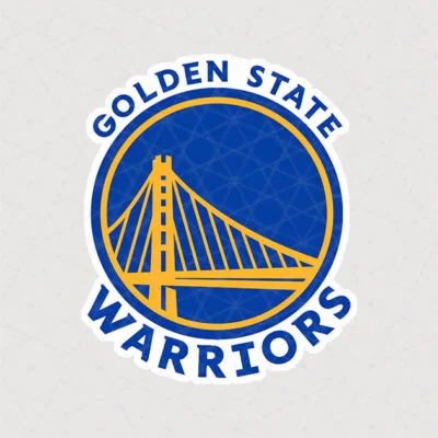 استیکر لوگو گلدن استیت واریور همراه با متن Golden State Warrior