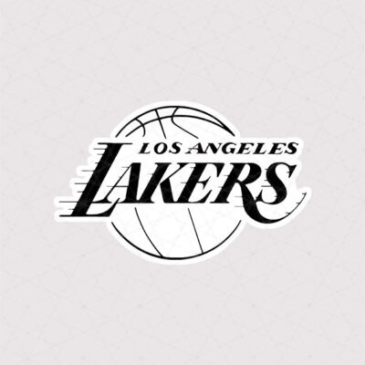 استیکر لوگو Los Angeles Lakers سفید