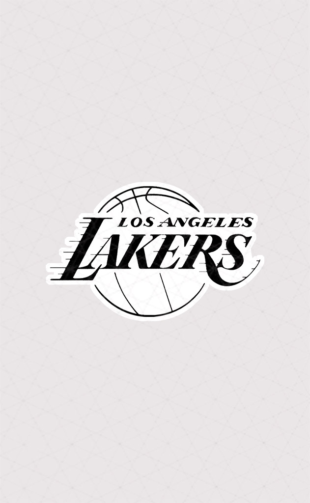 استیکر لوگو Los Angeles Lakers سفید