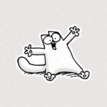 استیکر گربه بغلی