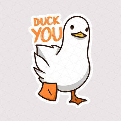 استیکر اردک طرح duck you