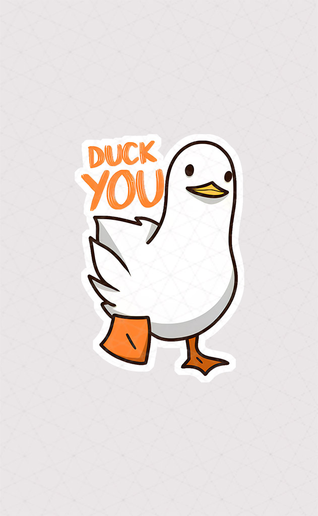 استیکر اردک طرح duck you
