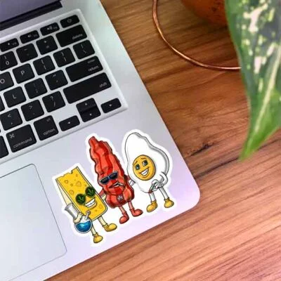 استیکر بیکن پنیر تخم مرغ