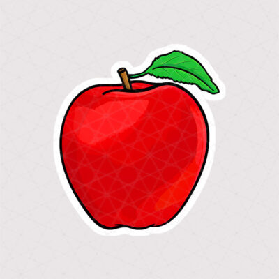 استیکر سیب سرخ
