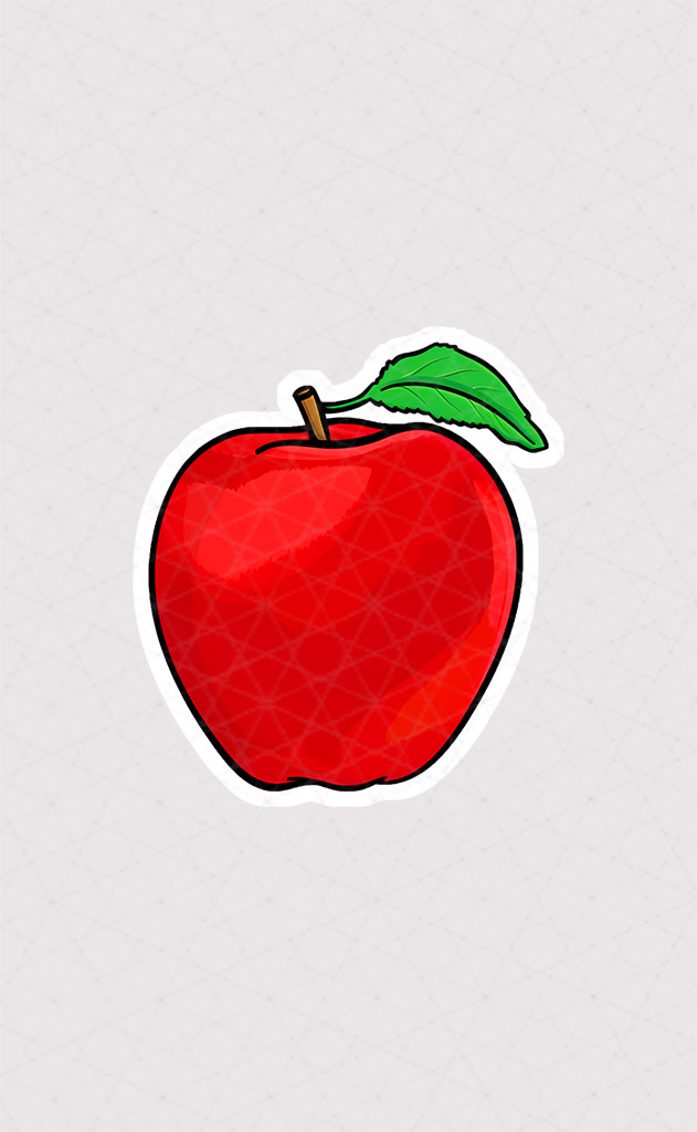 استیکر سیب سرخ