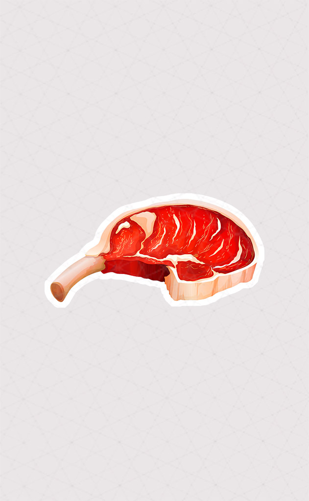 استیکر استیک گوشت